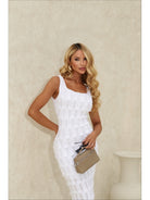 VESTIDO RELEVO MEL - BRANCO