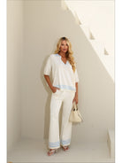 CONJUNTO BERENICE - OFF WHITE/ AZUL BEBE