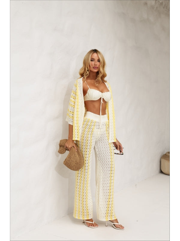 CONJUNTO SANTORINI - OFF WHITE/ AMARELO