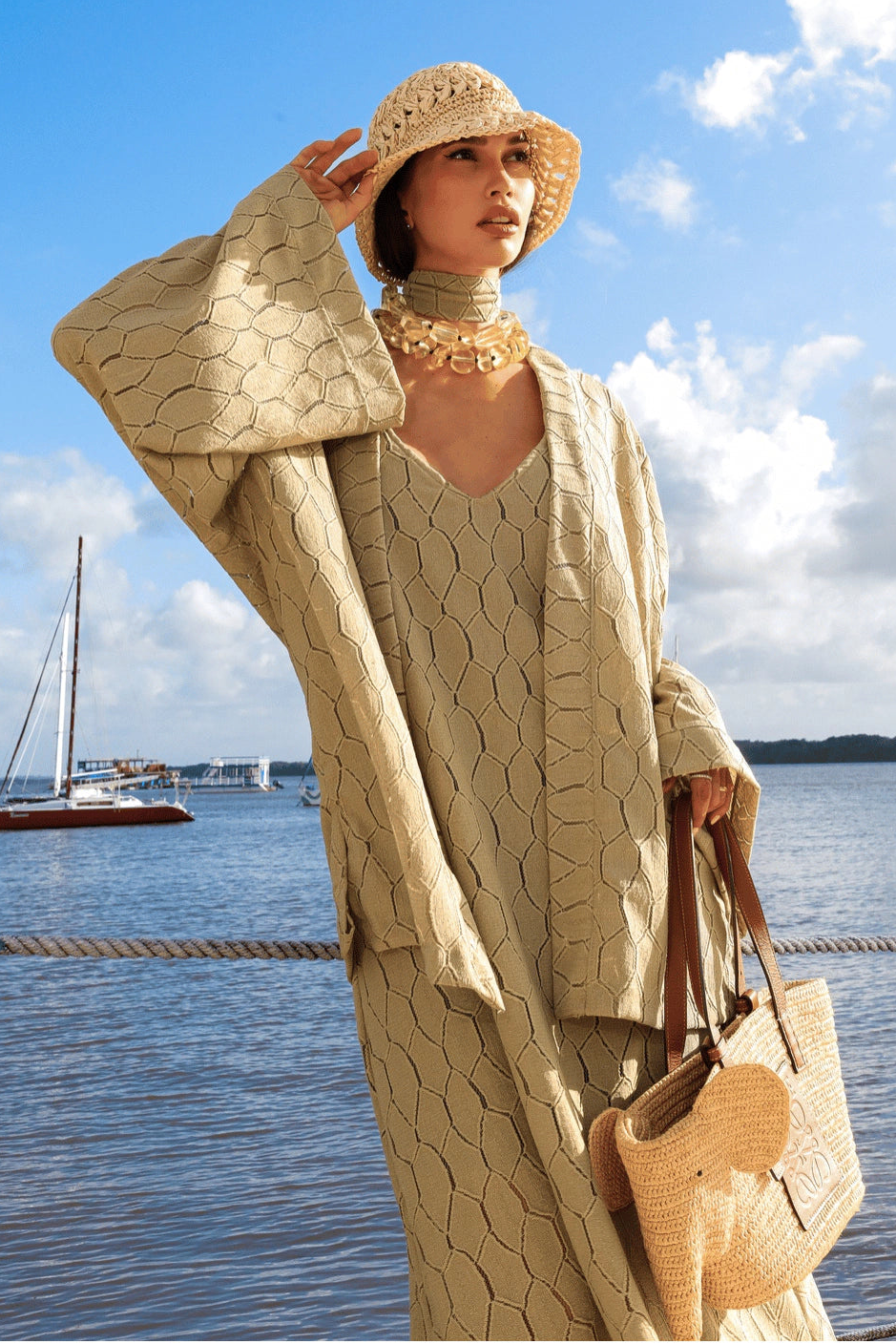 Kimono Selene Verde Chá - comprar online