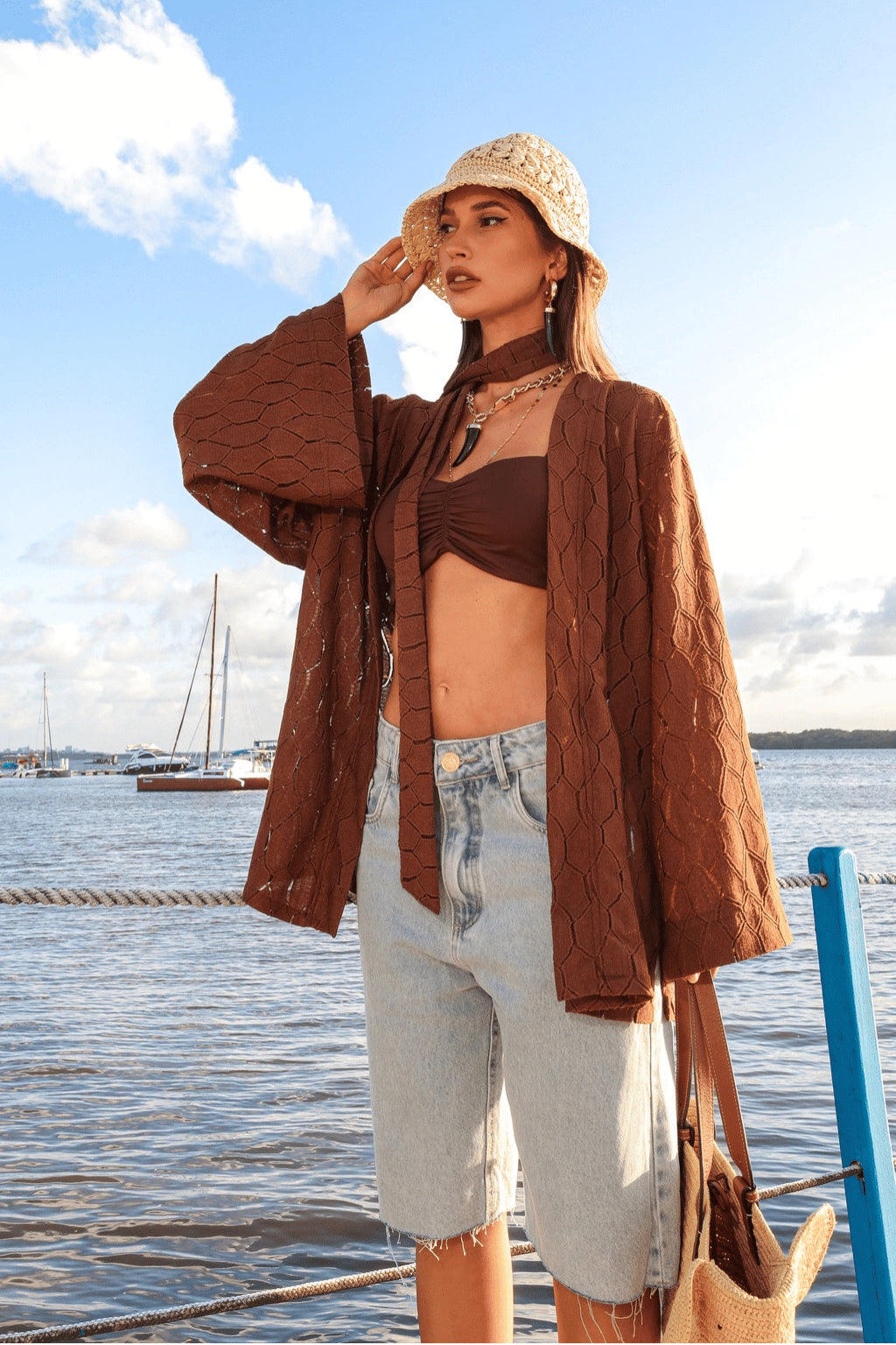 Kimono Selene Marrom - VIVI ATACADO