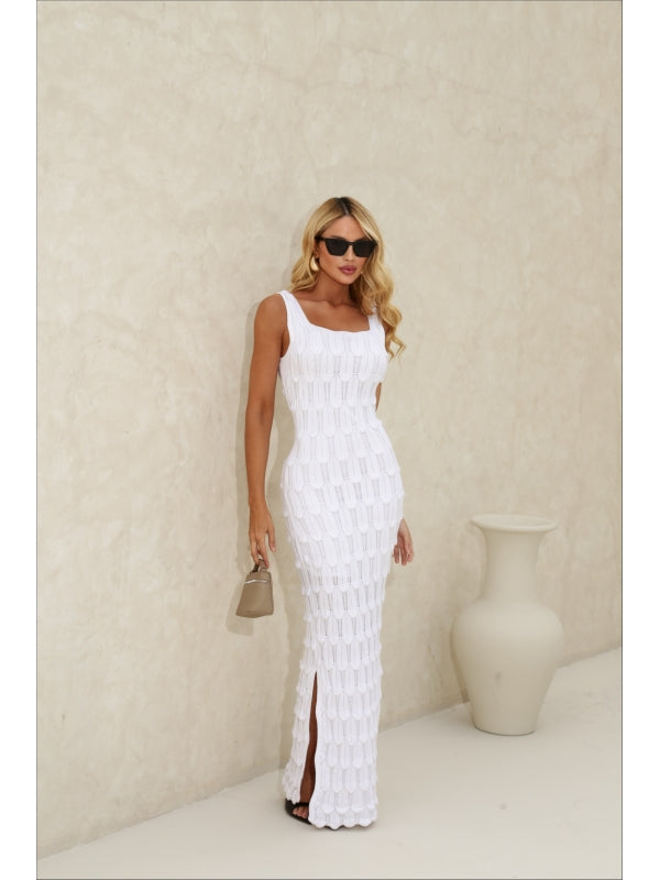 VESTIDO RELEVO MEL - BRANCO