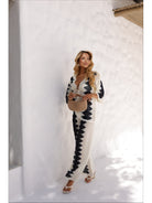 CONJUNTO BICOLOR GLEICE - Off white com preto